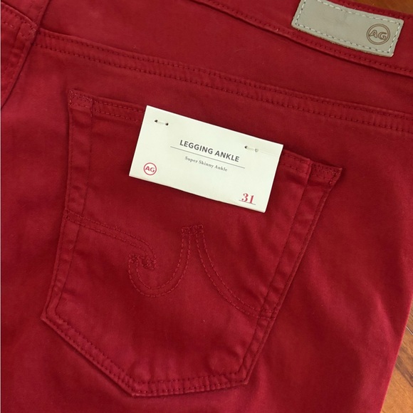 NWT! AG • Adriano Goldschmied • Legging Ankle • Rich Scarlet • 31 • Retail $178 - Picture 12 of 16